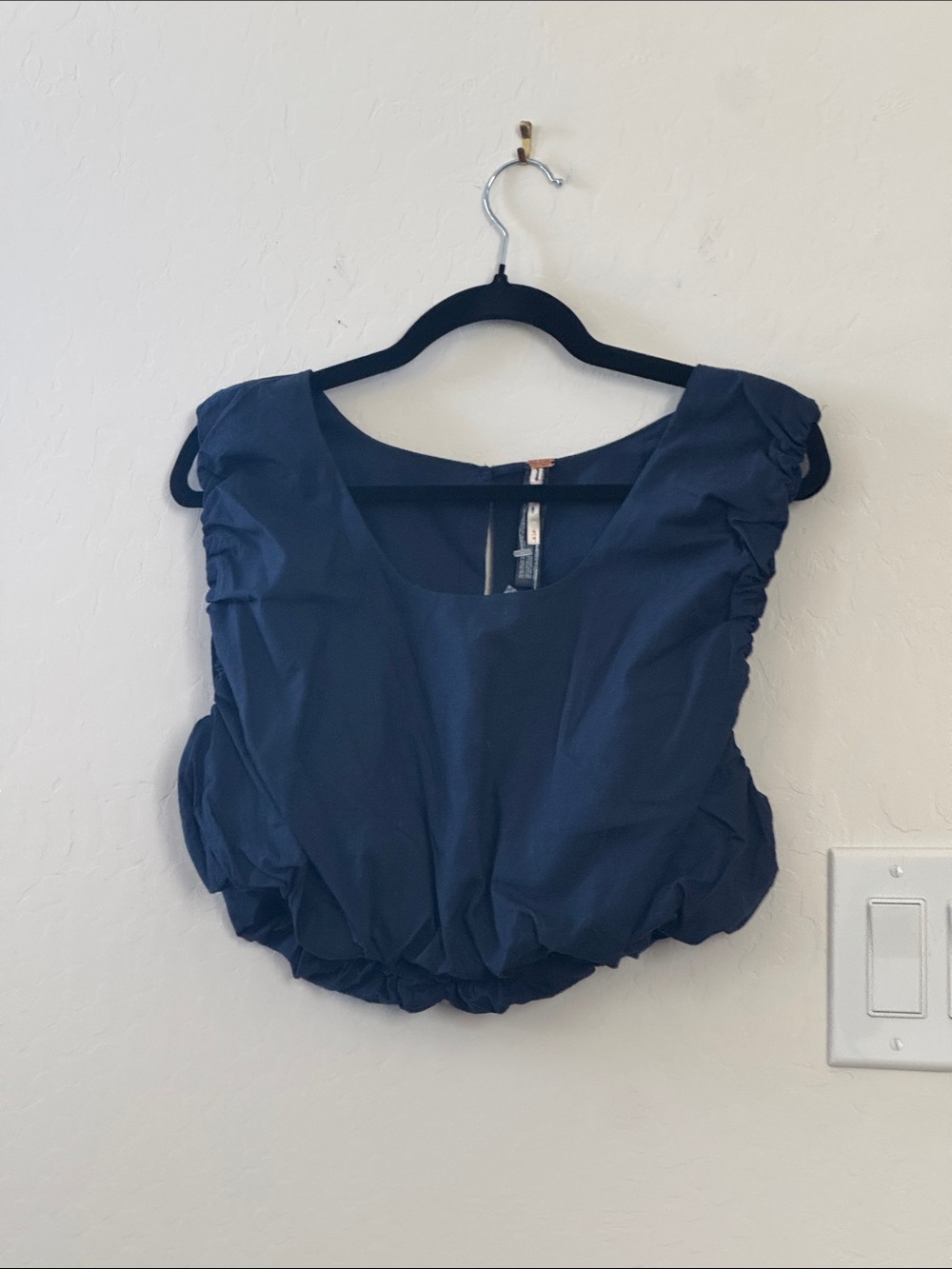 NWOT Free People Bubble Hem Crop Top